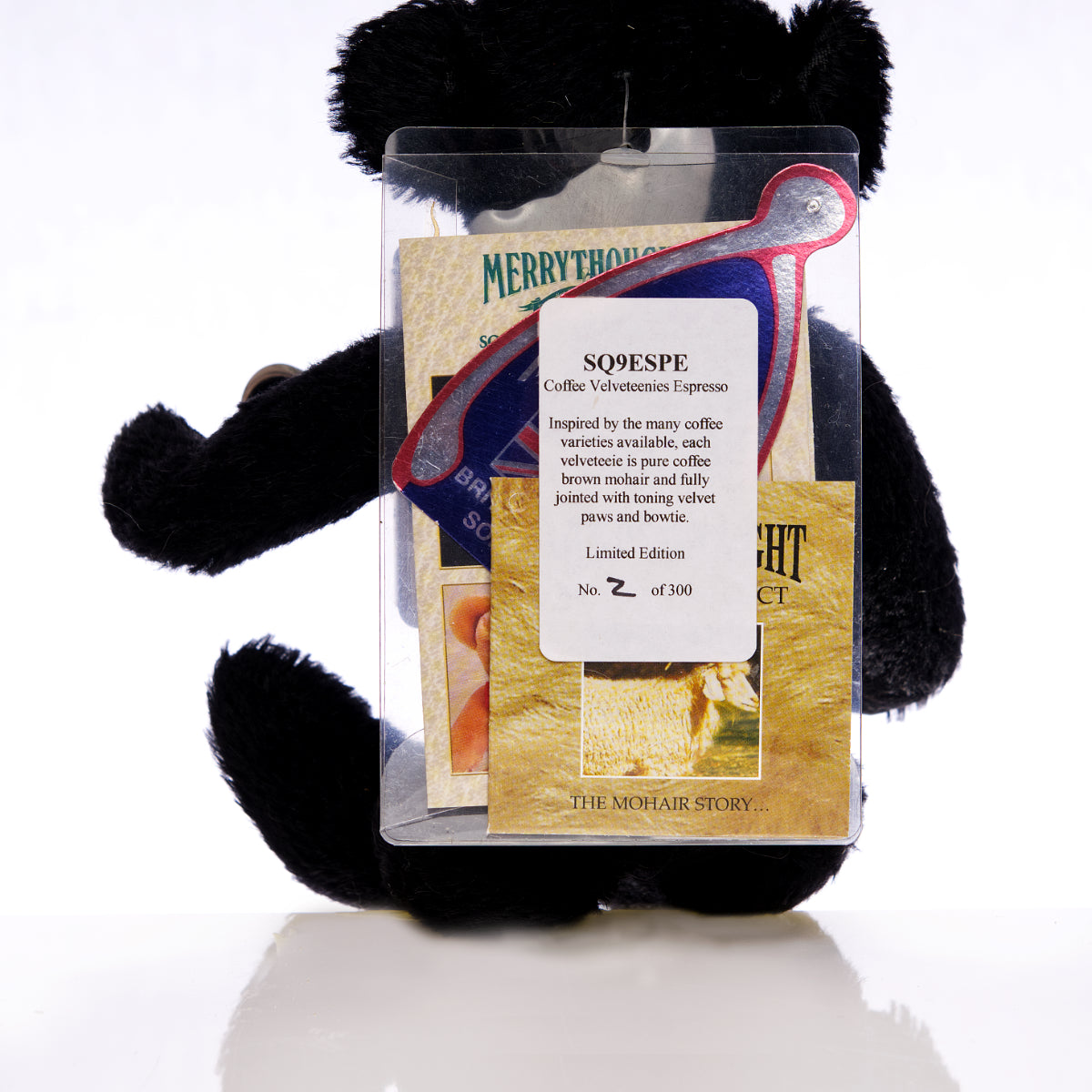 MERRYTHOUGHT ‘Coffee Velveteenies Espresso’ Bear SQ9ESPE Limited Edition