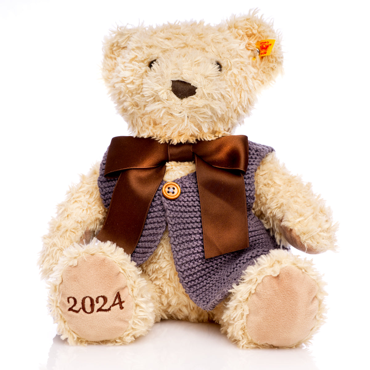 STEIFF 'Cosy Year Bear 2024' - Yellow Tag 113864