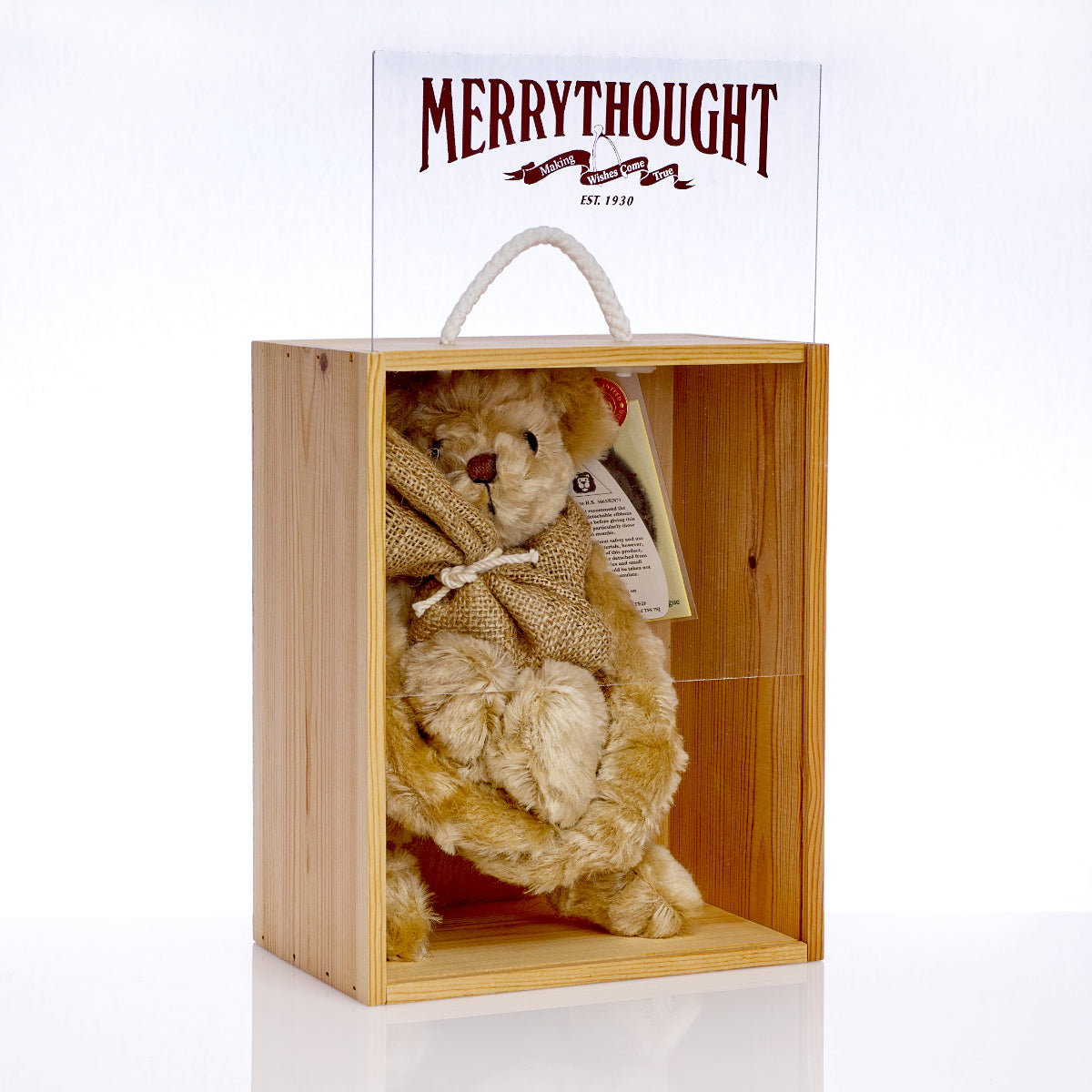 MERRYTHOUGHT 'Stowaway' Bear JK100 – Limited Edition, Mohair, presentation box