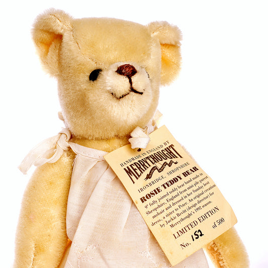MERRYTHOUGHT 'Roșie' Teddy Bear by Jackie Levitt, Mohair, Vintage Limited Edition