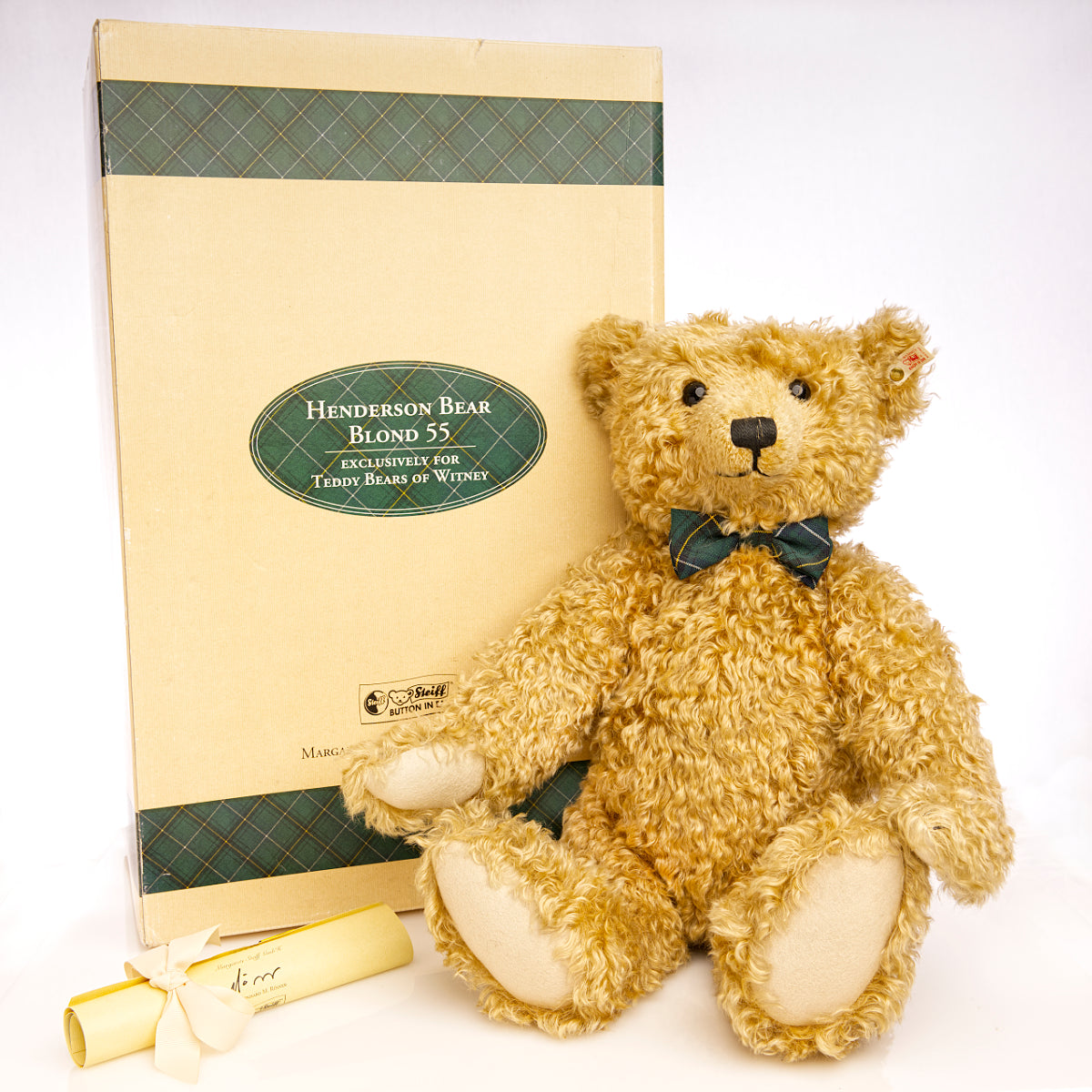 STEIFF 'Henderson Bear Blond 55', White Tag 653780