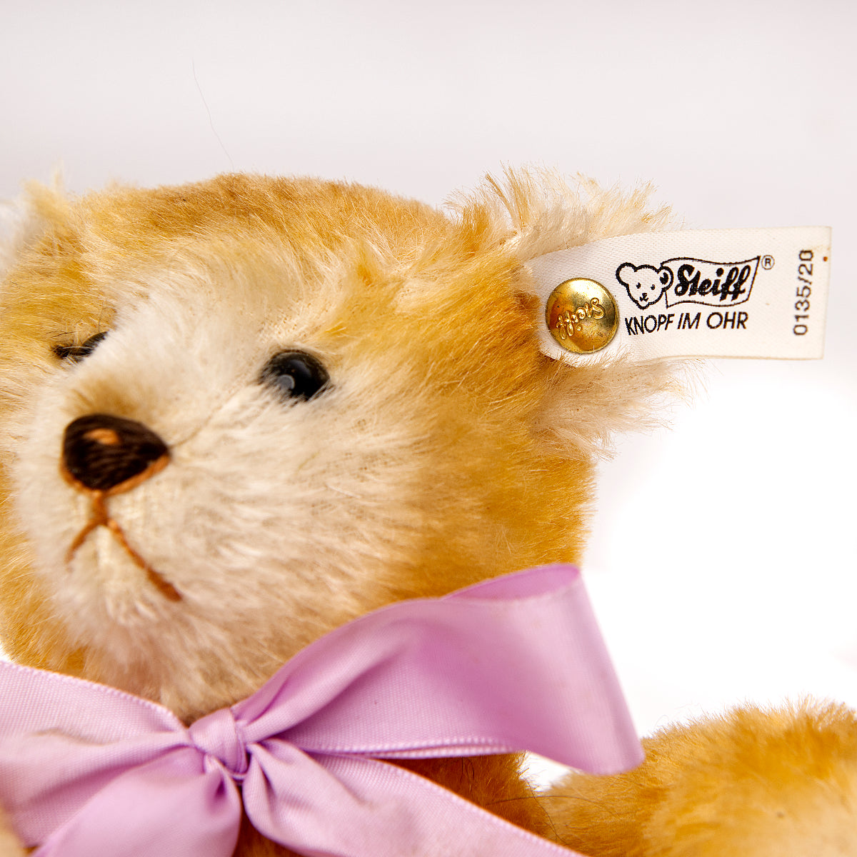 STEIFF Museum Collection 'Baby Bear with Wagon' 1939 Replica - White Tag 0135/20