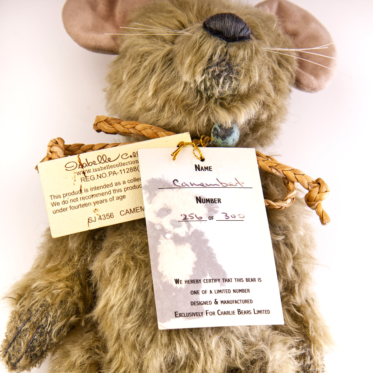 CHARLIE BEARS 'Camembert Mouse' SJ 4356 - Limited Edition Isabelle Collection