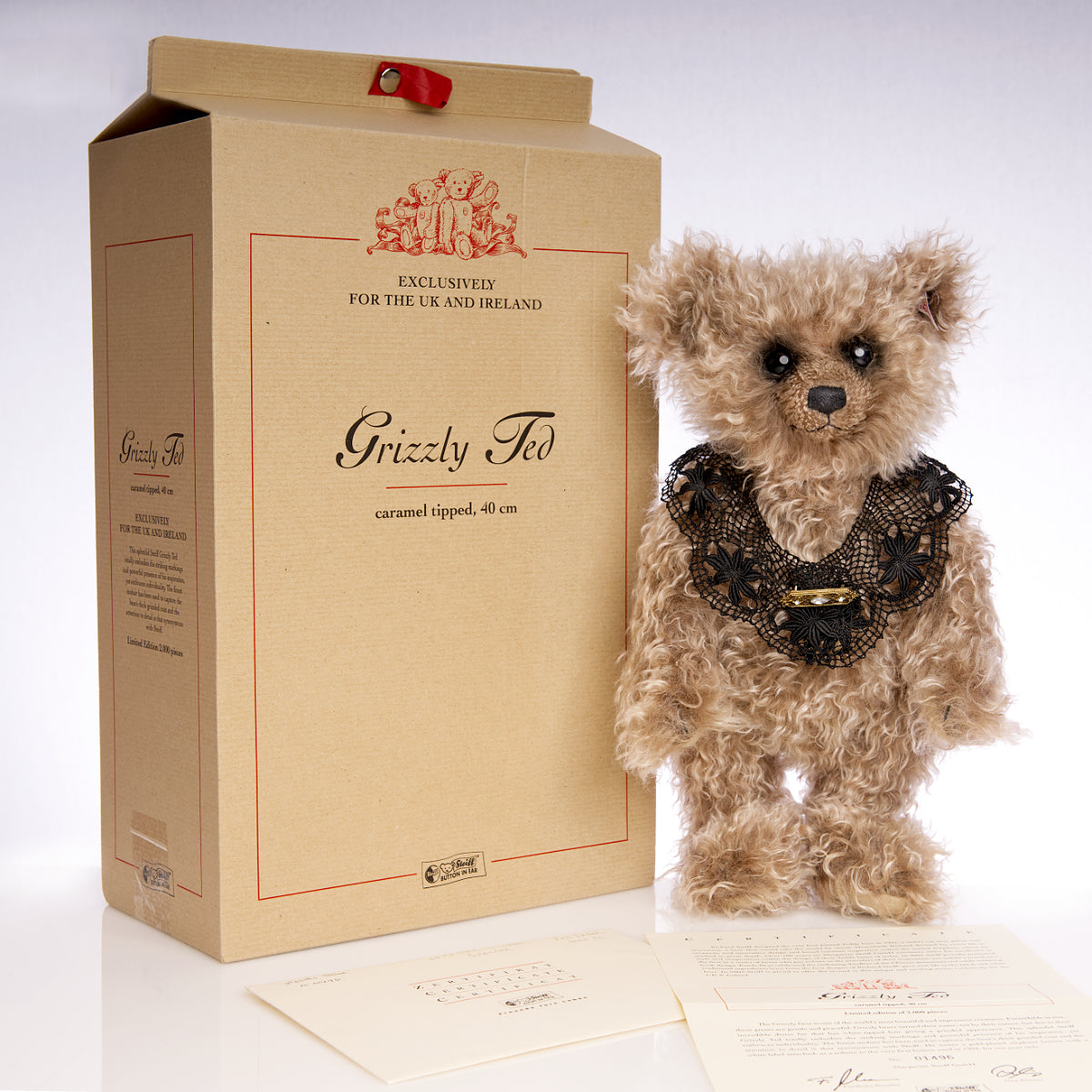 STEIFF 'Grizzly Ted' - Teddy Bear 2004 – White Tag 661402 - Limited Edition