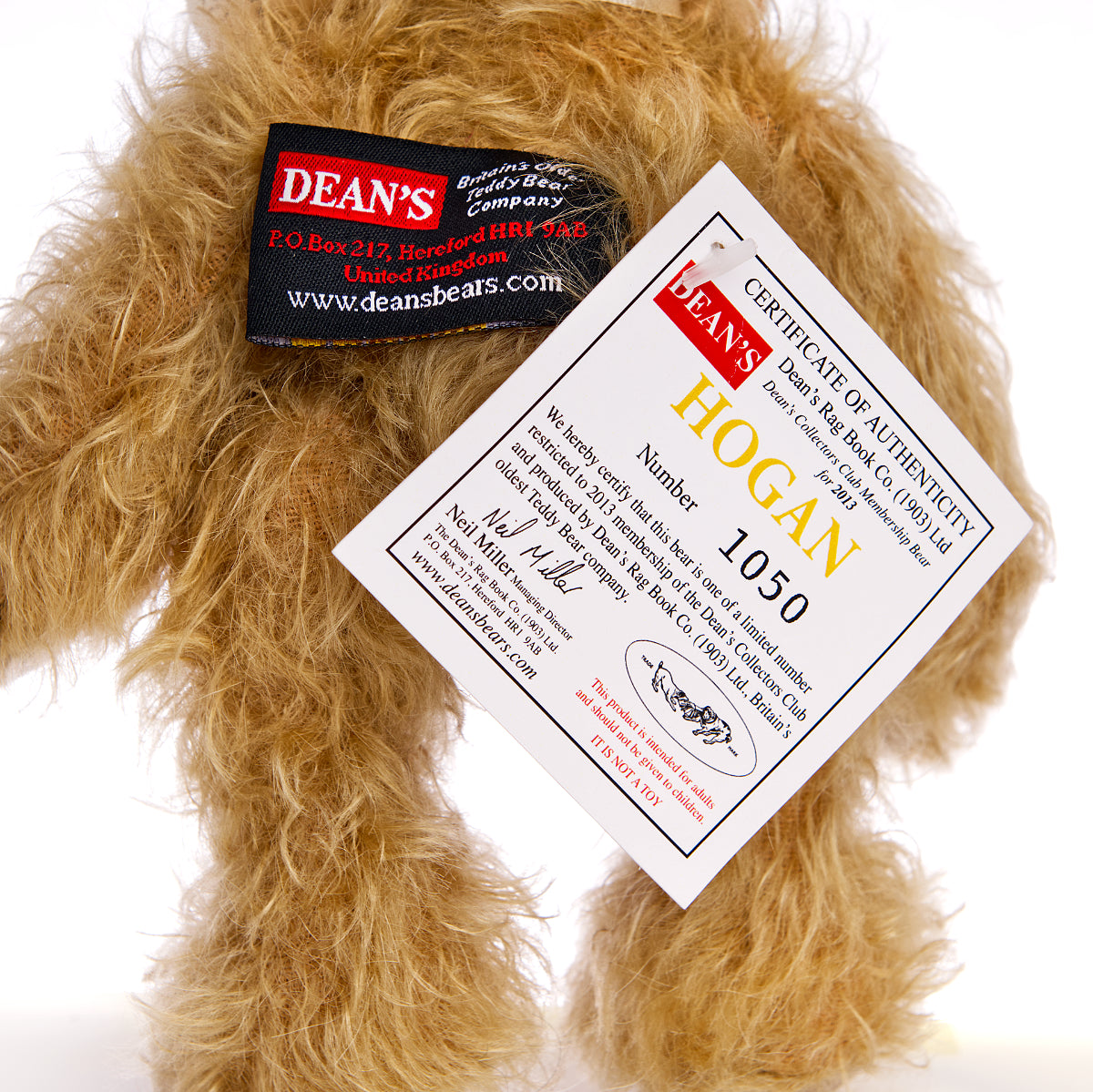 DEAN'S RAG BOOK Co. 'Hogan' Collectors Club Edition 2013 Limited Edition