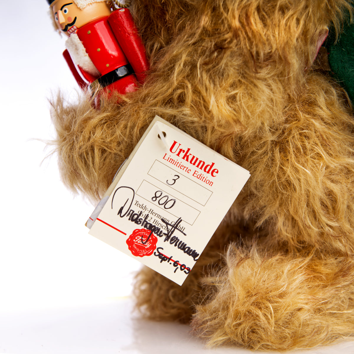 HERMANN TEDDY ORIGINAL 'Musical Christmas Bear' 2003 - Limited Edition