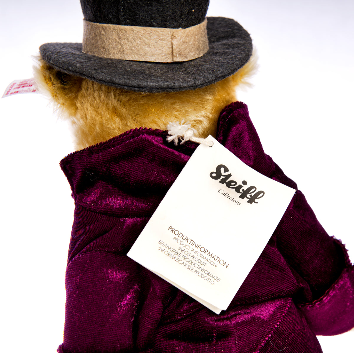 STEIFF 'Willy Wonka' from Roald Dahl White Tag 662768 - Limited Edition for Danbury Mint