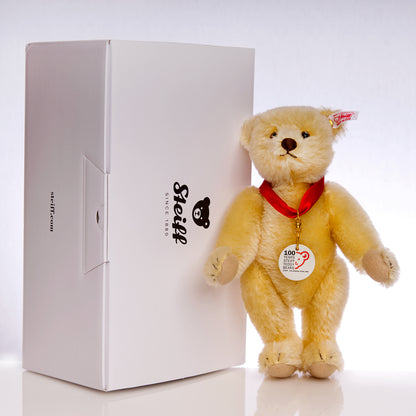 STEIFF 'Geburtstags-Teddybär' 100 Anniversary Bear - White Tag 671043 - Limited Edition