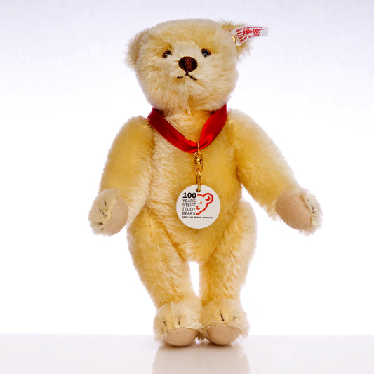 STEIFF 'Geburtstags-Teddybär' 100 Anniversary Bear - White Tag 671043 - Limited Edition 2002