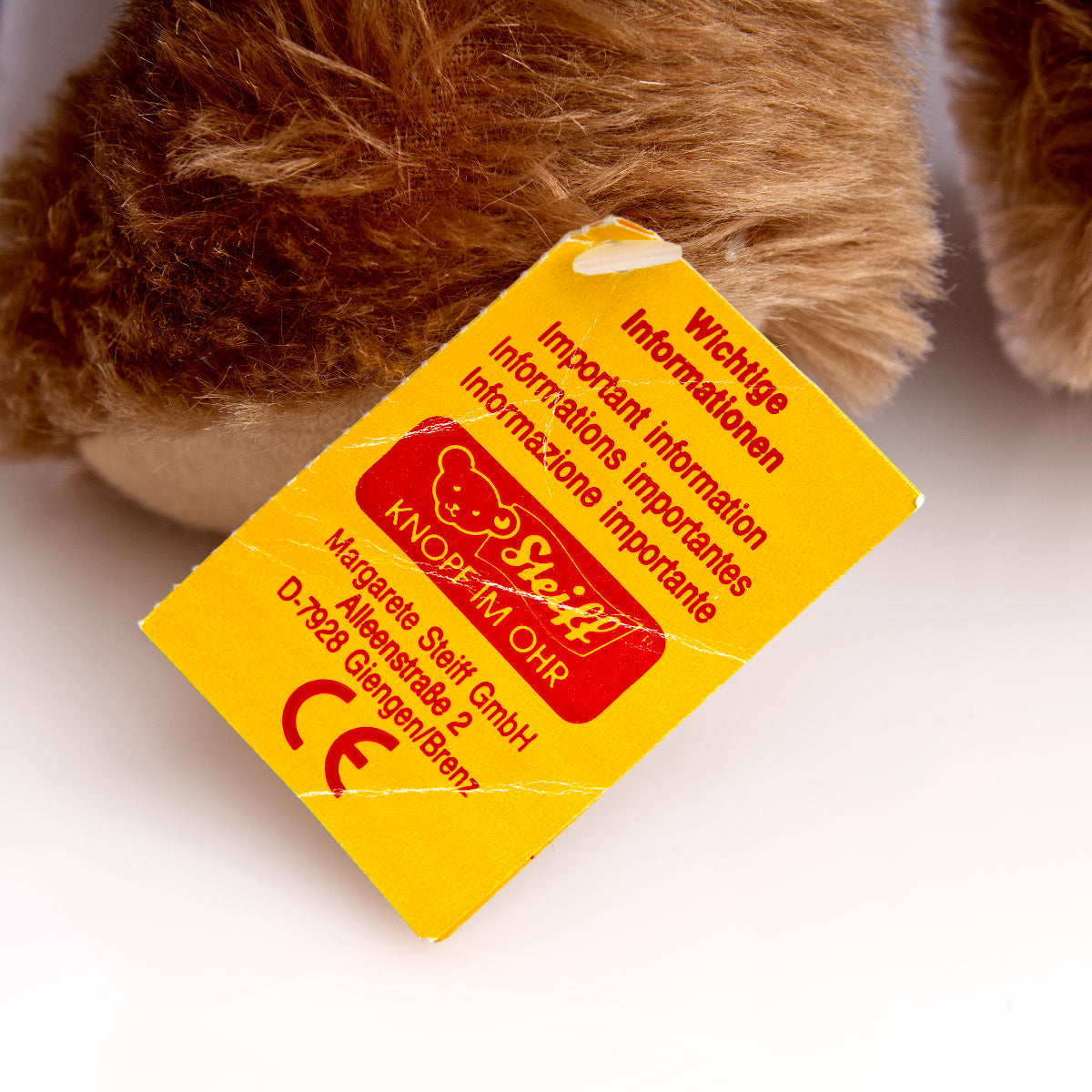 STEIFF 'Musical Teddy 39' - Yellow Tag 011184 with Music Box
