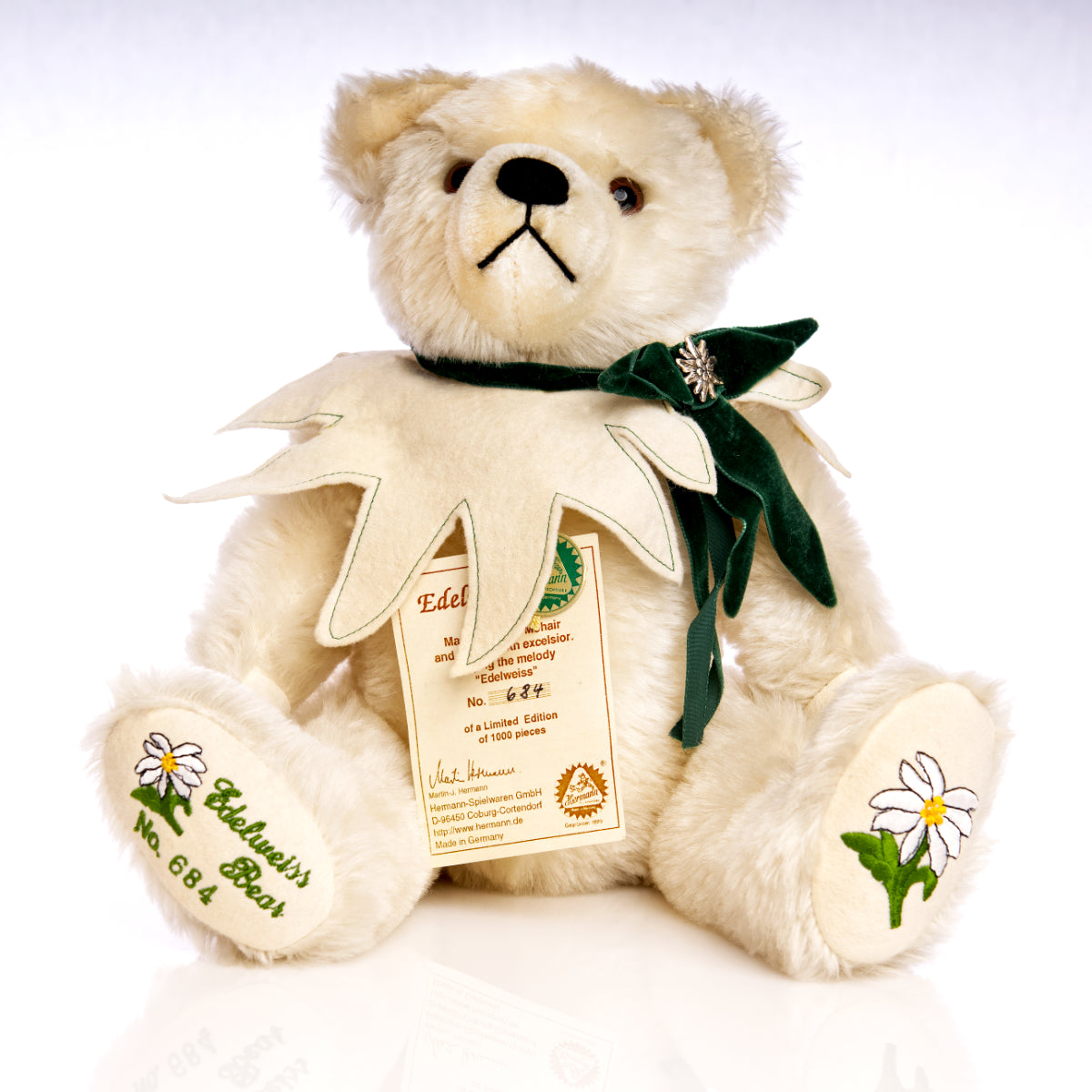 HERMANN-SPIELWAREN 'Edelweiss' Musical Bear - Limited Edition