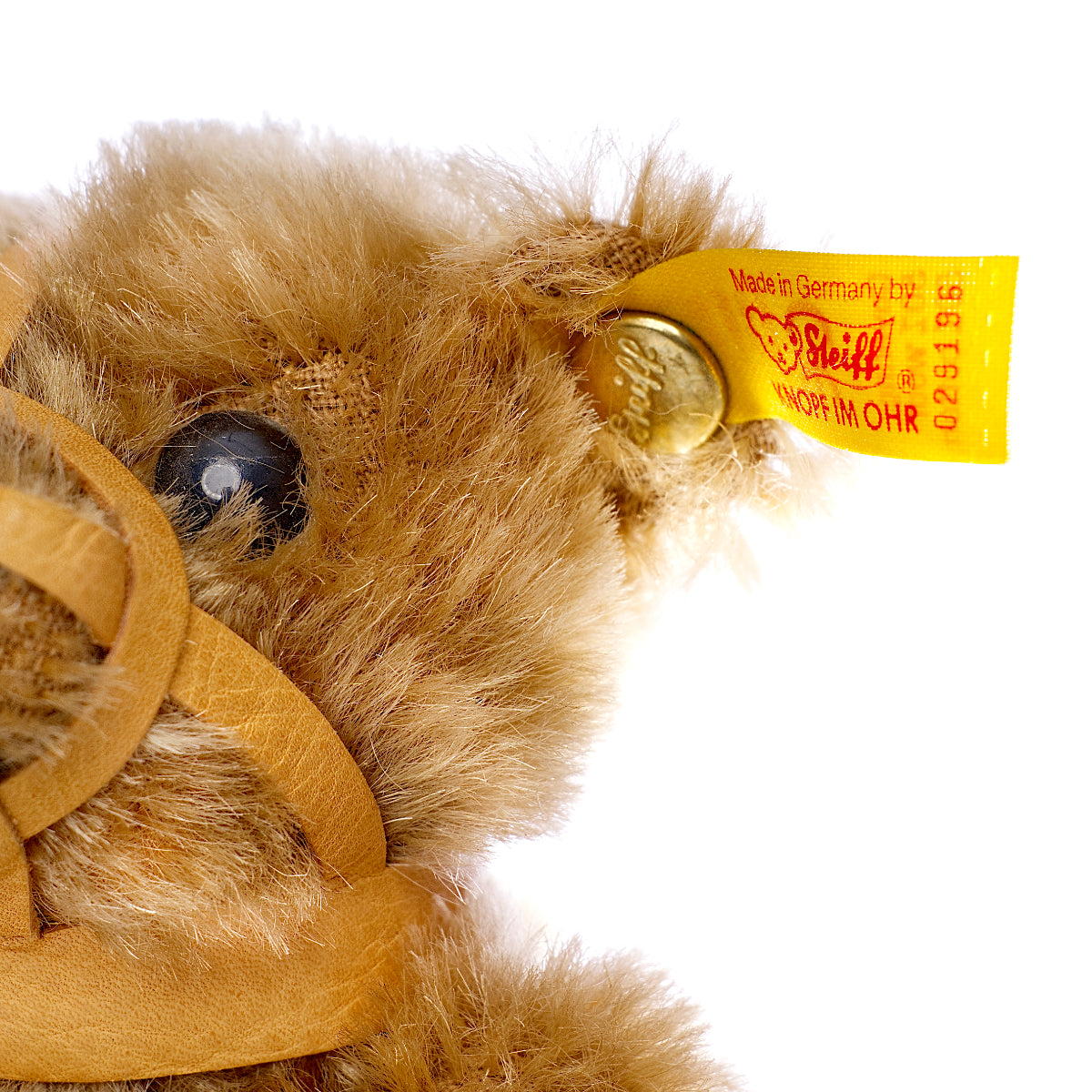 STEIFF Maulkorb 'Muzzle' Bear, Historic Miniature 1908 Replica - Yellow Tag 029196