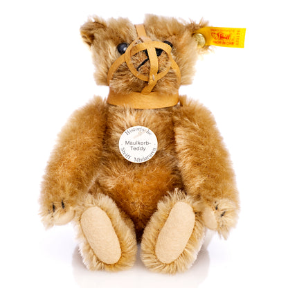 STEIFF Maulkorb 'Muzzle' Bear, Historic Miniature 1908 Replica - Yellow Tag 029196