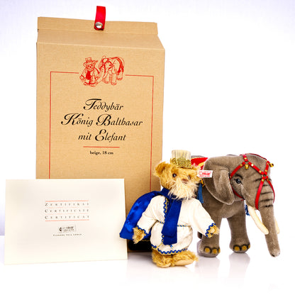 STEIFF - 'King Balthazar with Elephant' 2003 LE - White Tag 037832