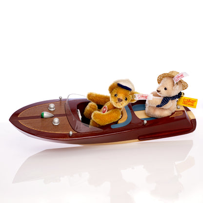 STEIFF 'Teddy Bear set with Motorboat' 2006 LE - White Tag 037405