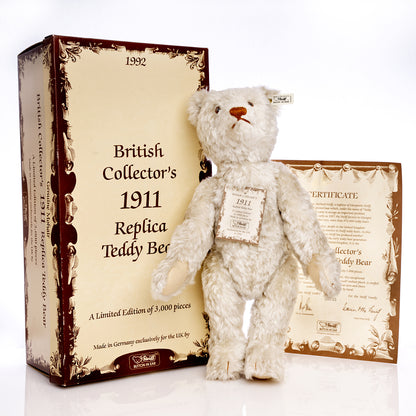 STEIFF 'British Collectors Replica 1911' Bear, a 1992 Limited Edition White Tag 406645
