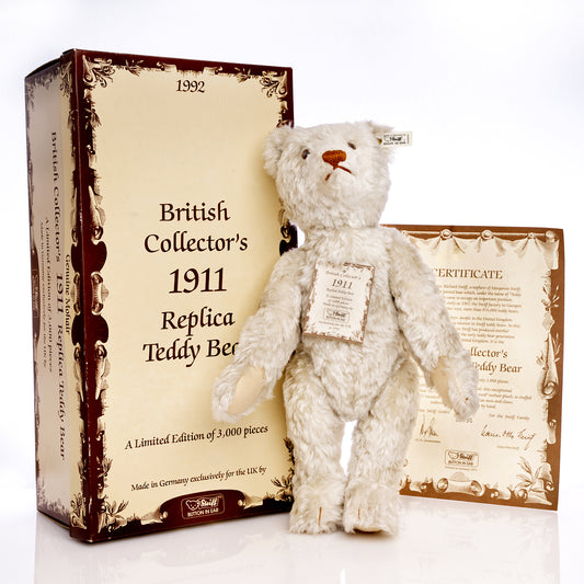 STEIFF 'British Collectors Replica 1911' Bear, a 1992 Limited Edition White Tag 406645