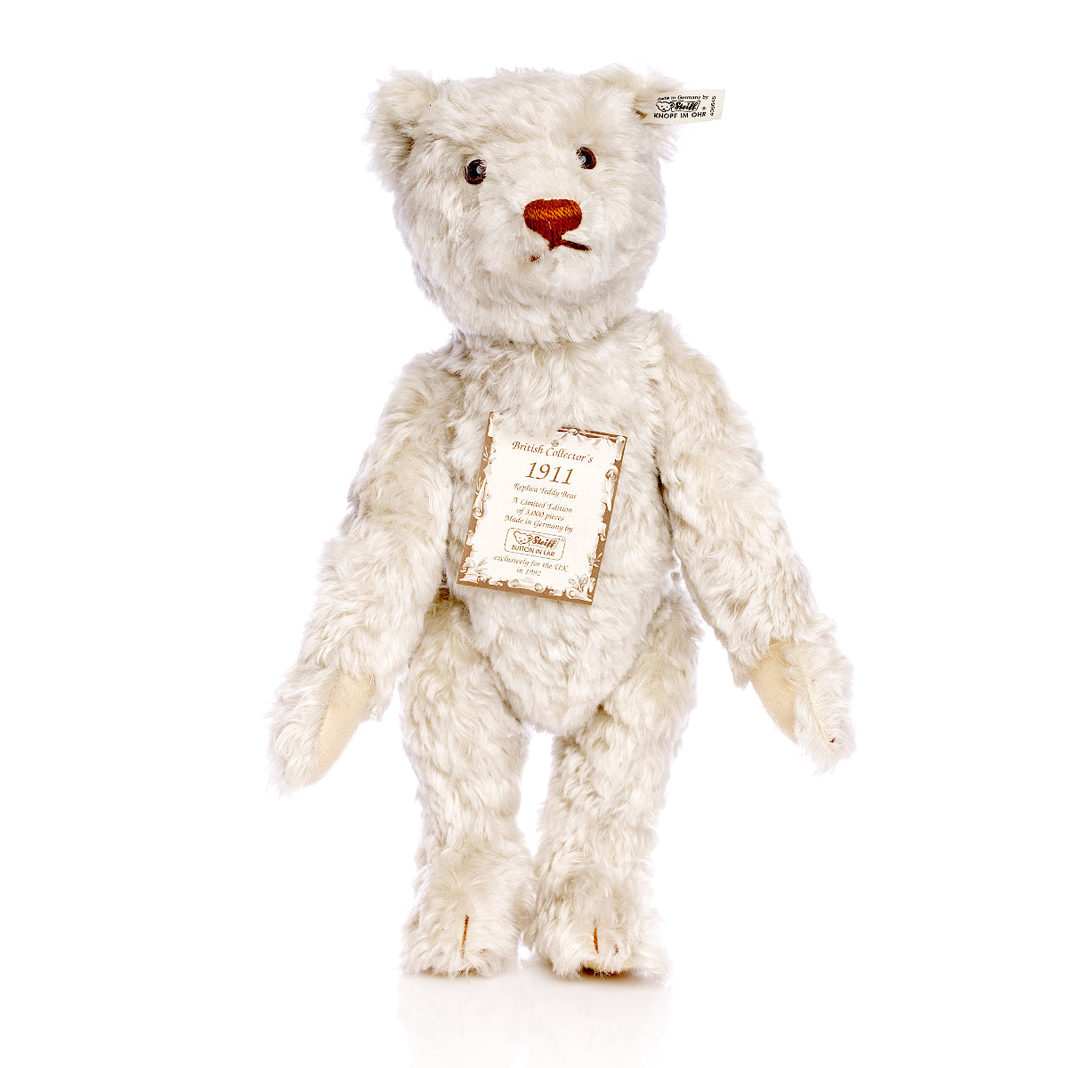 STEIFF 'British Collectors Replica 1911' Bear, a 1992 Limited Edition White Tag 406645