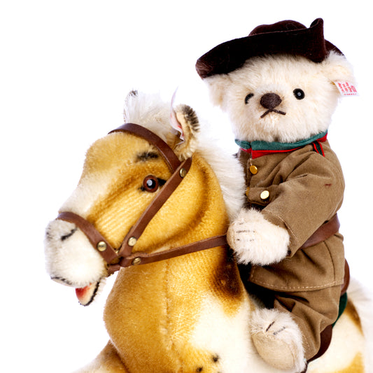 STEIFF 'Roosevelt Rough Rider' Bear Horse – Limited Edition White Tag 038457