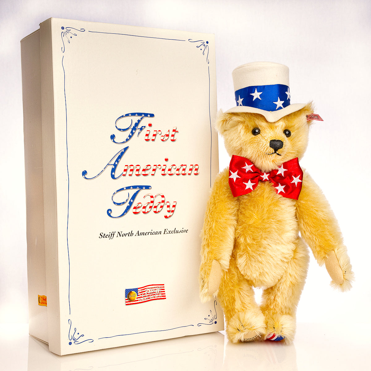 STEIFF 'First American Teddy' - White Tag 667183 - Limited North American Exclusive