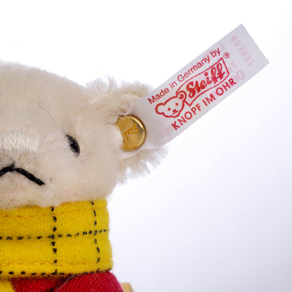STEIFF 'Rupert Bear with Sledge' Ornament – White Tag 653537 Limited Edition for UK & Ireland