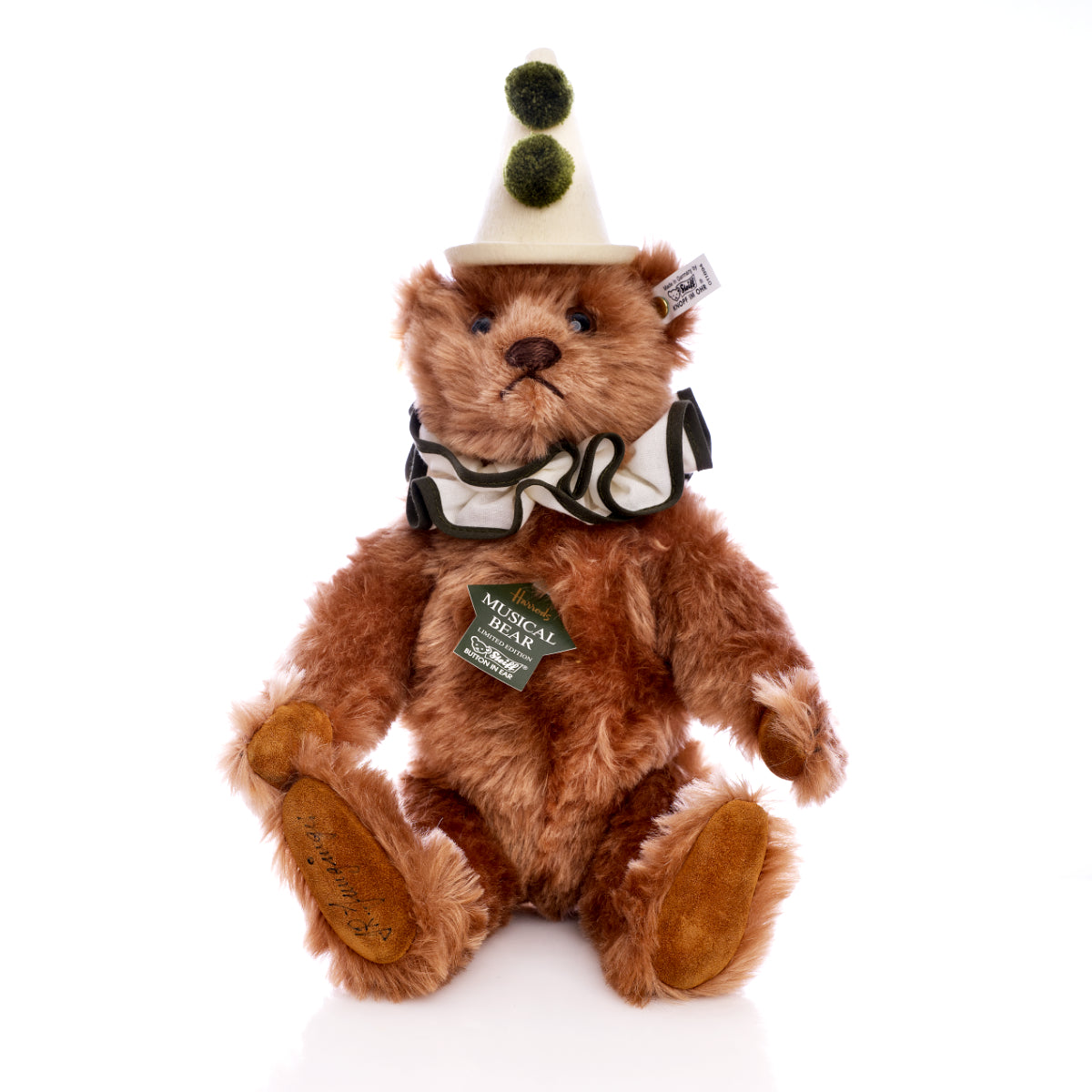 STEIFF for HARRODS 'Musical Clown Bear' 1992 - Limited Edition White Tag 011894