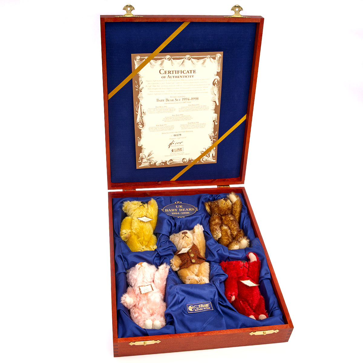 STEIFF - British Collectors 'UK Baby Bear Set' 1994-1998, White Tag 654695