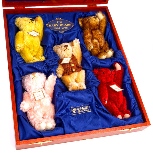 STEIFF - British Collectors 'UK Baby Bear Set' 1994-1998, White Tag 654695