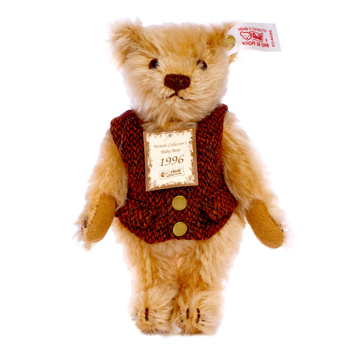 STEIFF - British Collectors 'UK Baby Bear Set' 1994-1998, White Tag 654695