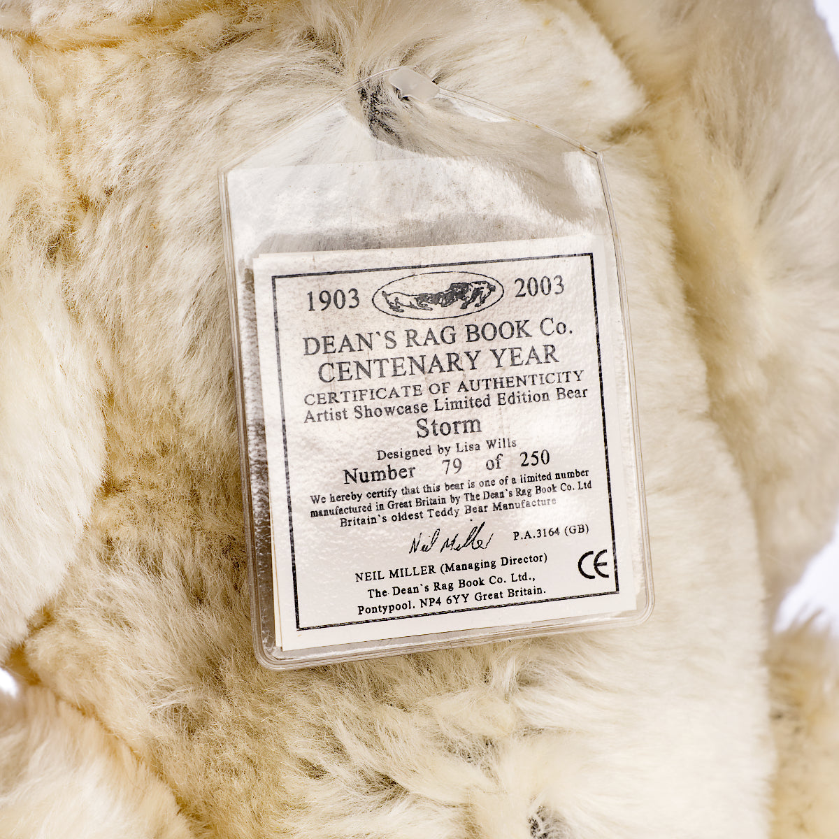 DEAN'S RAG BOOK Co. 'Storm' Polar Bear - from The Centenary Range by Lisa Willis