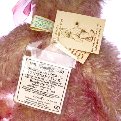 DEAN'S RAG BOOK Co. 'Raspberry Sorbet' Bear - from The Centenary Range by Janet Clark