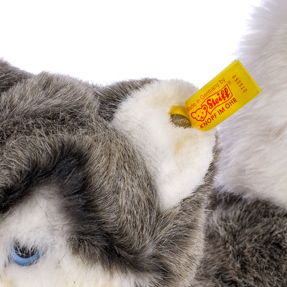 STEIFF 'Siberian Husky Dog' Yellow Tag 079658 – 28cm from the Plush Collection - Retired