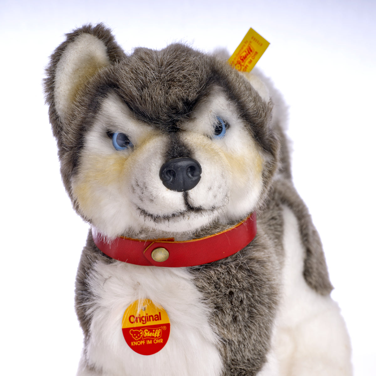 STEIFF 'Siberian Husky Dog' Yellow Tag 079658 – 28cm from the Plush Collection - Retired
