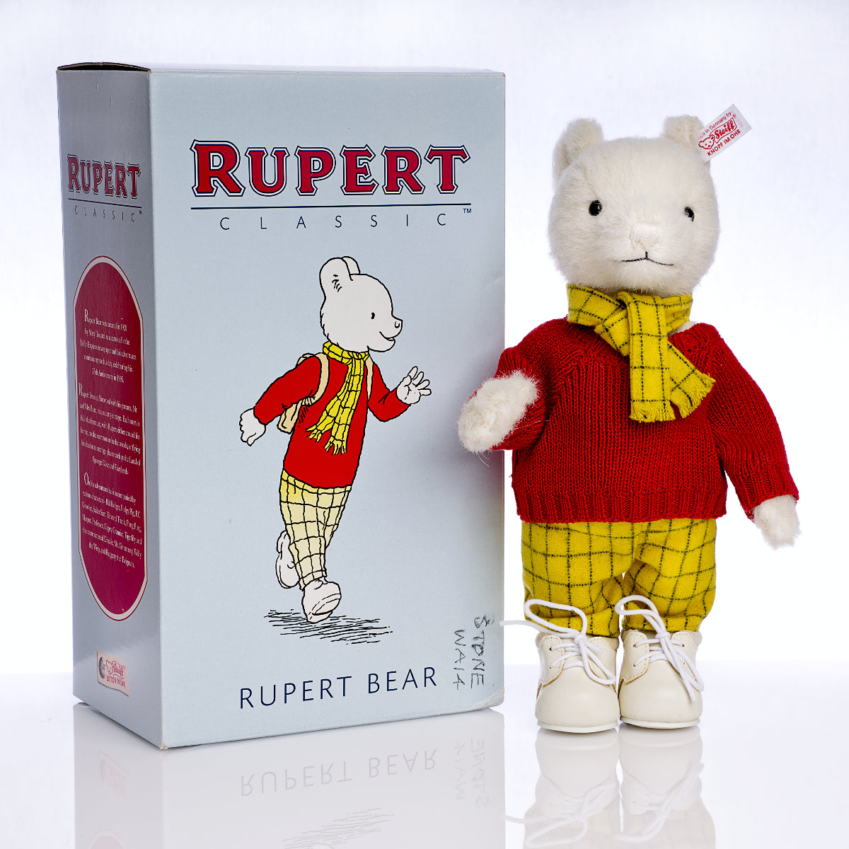 STEIFF Rupert Classic Range 'Rupert' Bear - White Tag 653568 Limited Edition