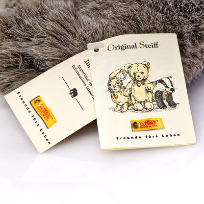 STEIFF - Laying Husky - Yellow Tag 079672, Retired Plush with Tags