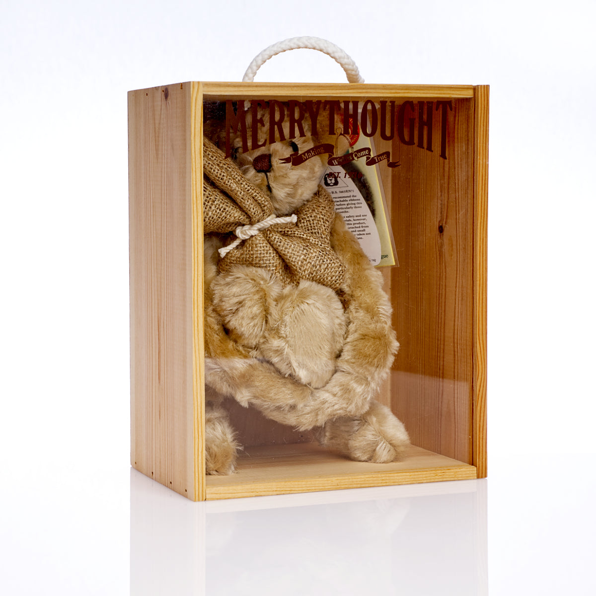 MERRYTHOUGHT 'Stowaway' Bear JK100 – Limited Edition, Mohair, presentation box