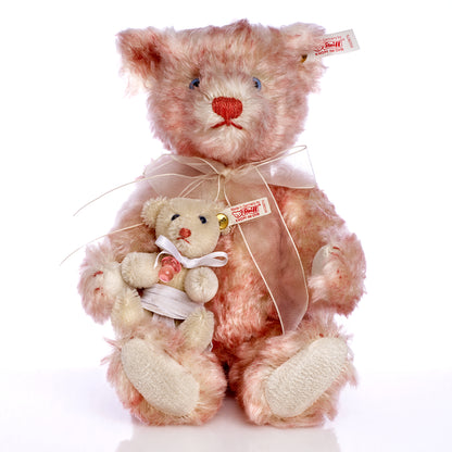 STEIFF 'Hope Mother & Baby Bear Set' - exclusive for Hamleys, White Tag 652875, Mohair, Limited Edition