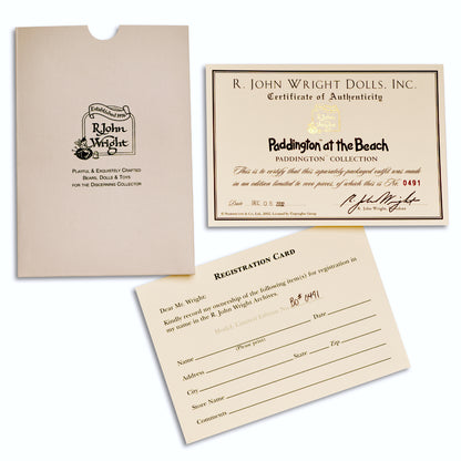 R. JOHN WRIGHT 'Paddington at the Beach' Accessory Set for his Paddington Collection – Limited Edition, Unused