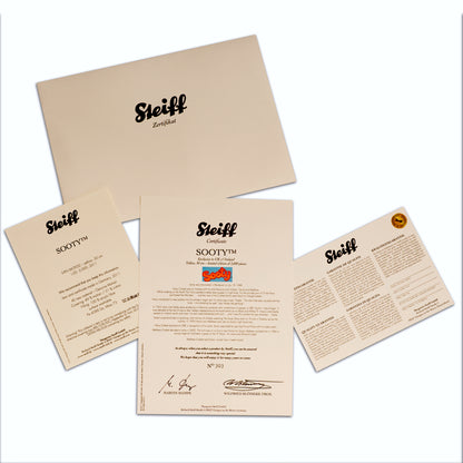 STEIFF 'Sooty' a UK & Ireland Exclusive, White Tag 663932 Jointed Mohair Bear – Limited Edition