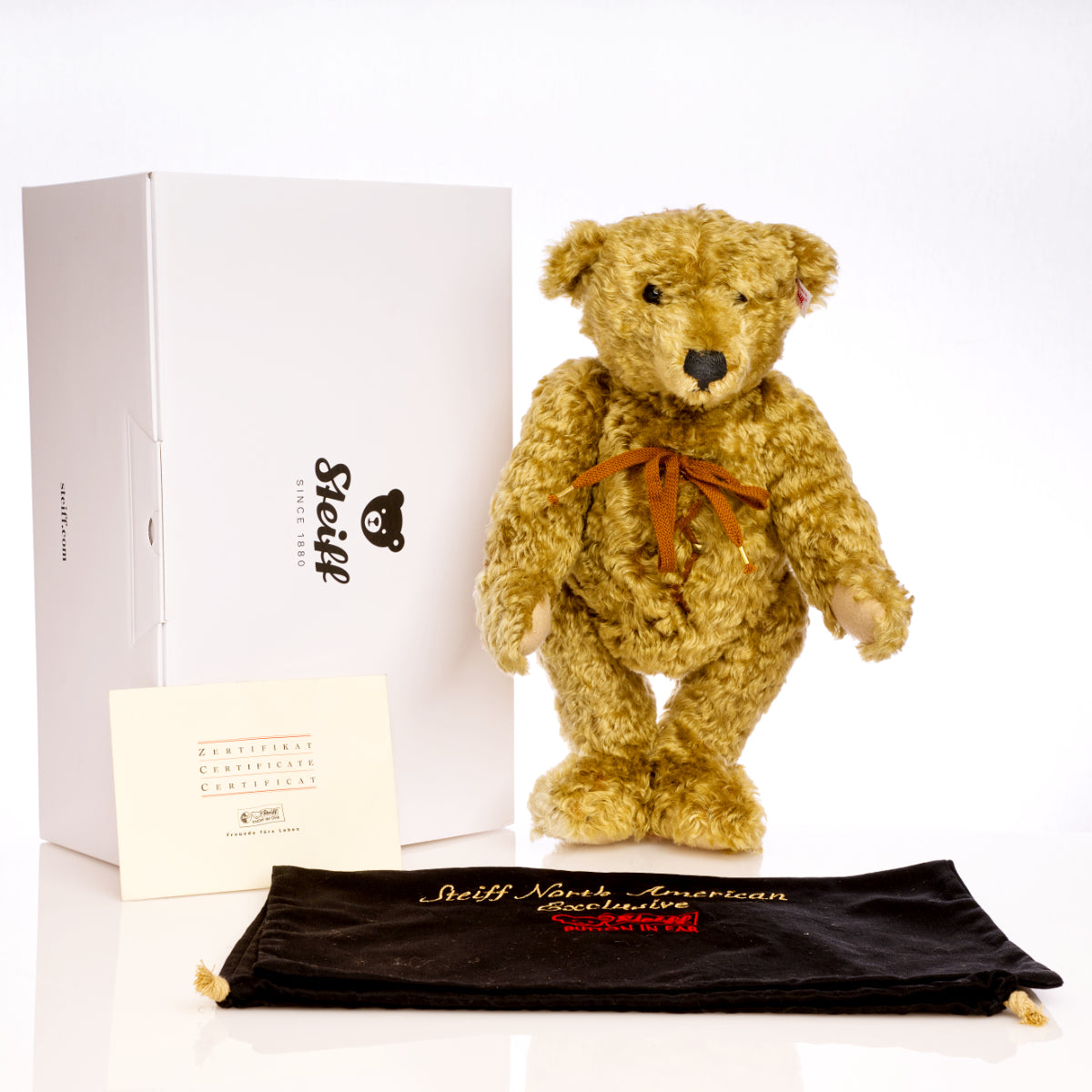 STEIFF ‘Baby Hot Water Bottle Bear’ 1907 Replica – North American Exclusive, White Tag 667299, Mohair