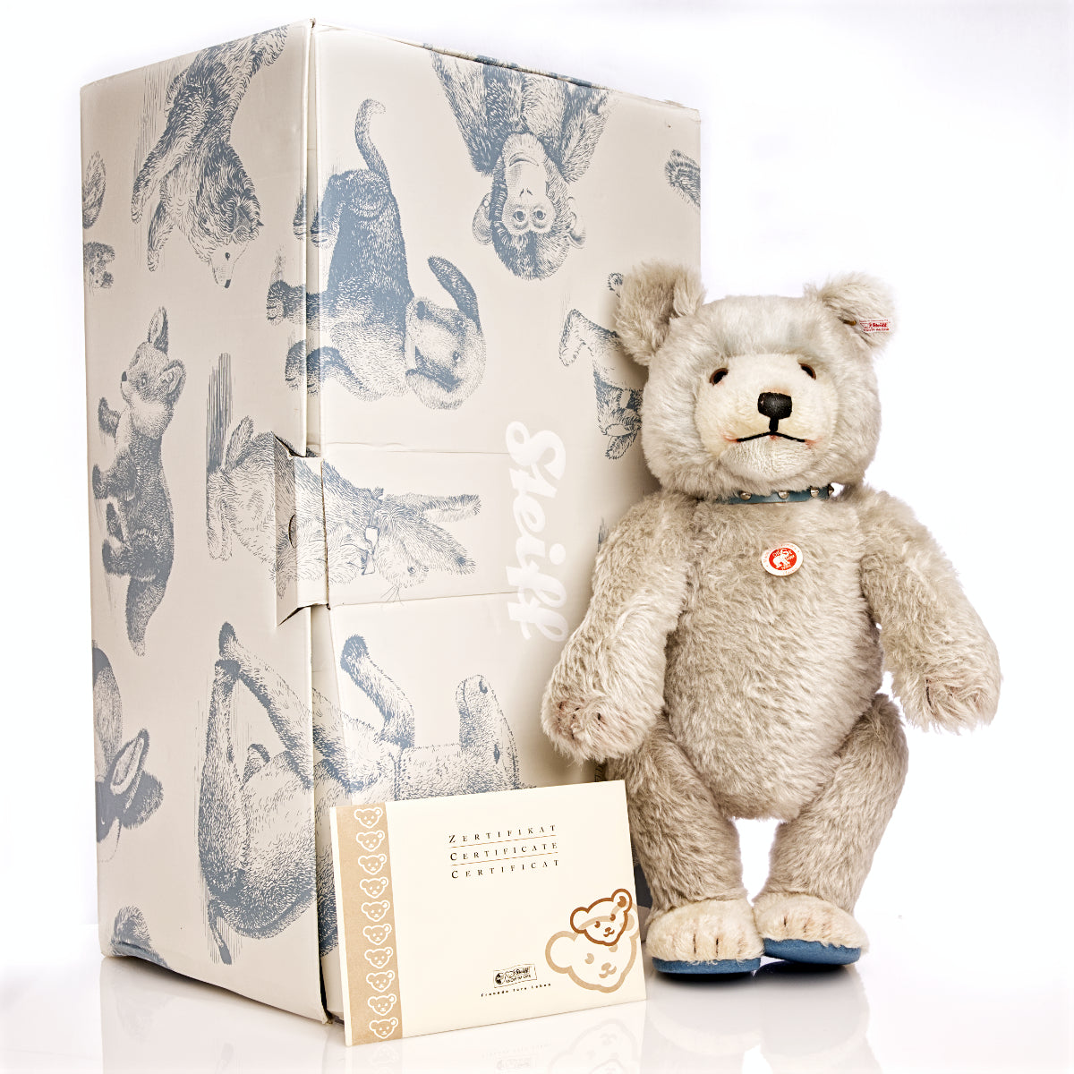 STEIFF 'Baby Blue' Bear - Little Giants Series 2007, White Tag 037085