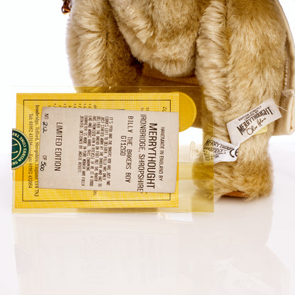 MERRYTHOUGHT 'Billy the Baker’s Boy' GT12GD – Vintage Limited Edition Purest Mohair Bear by Jackie Levitt