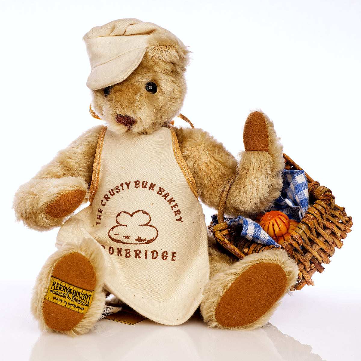 MERRYTHOUGHT 'Billy the Baker’s Boy' GT12GD – Vintage Limited Edition Purest Mohair Bear by Jackie Levitt