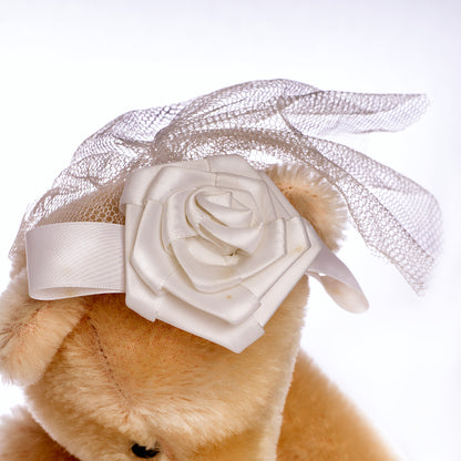 MERRYTHOUGHT 'Bride Teddy Bear' – Limited Edition, Mohair by Jackie Levitt Vintage Collectible from 1992