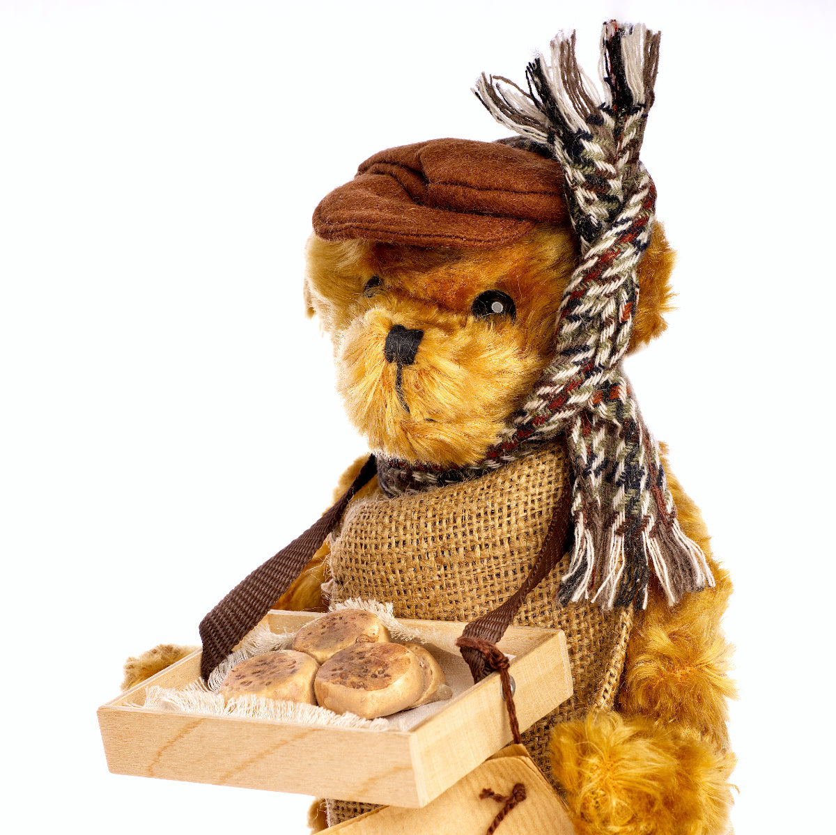 MERRYTHOUGHT 'Muffin Man' JE12BD – Streetcries Series, Vintage Mohair Teddy Bear