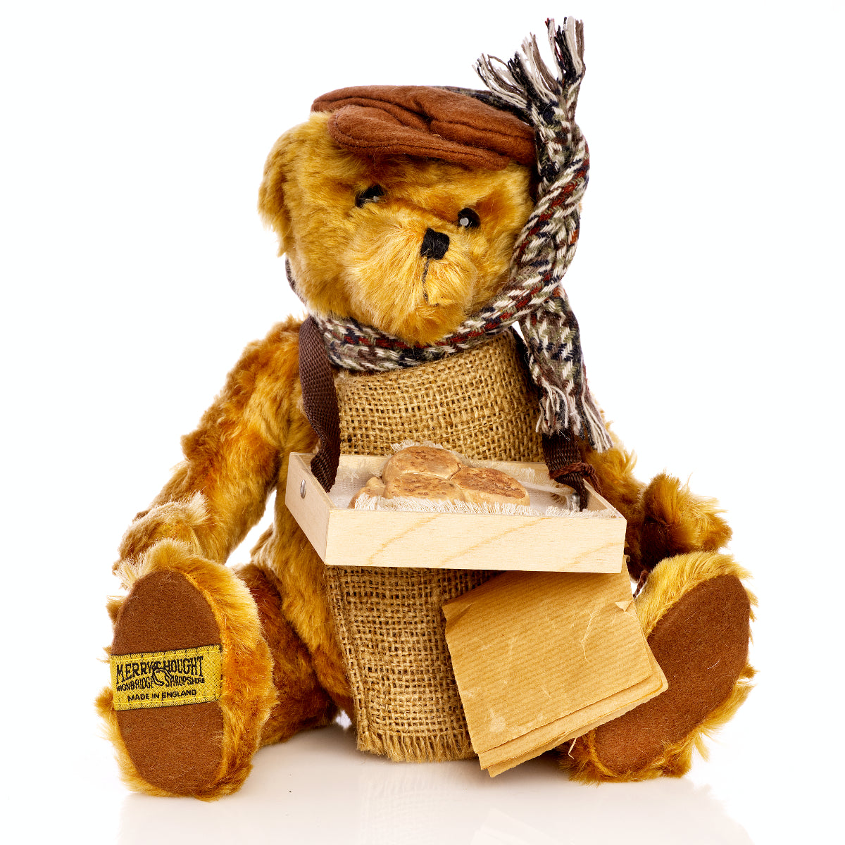 MERRYTHOUGHT 'Muffin Man' JE12BD – Streetcries Series, Vintage Mohair Teddy Bear