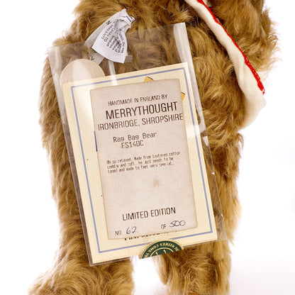 MERRYTHOUGHT 'Rag Bag' Teddy Bear FS14DC - Collectible, Unusual Limited Edition