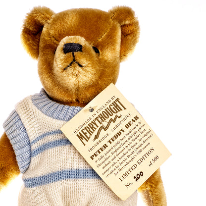 Merrythought 'Peter Teddy Bear' – 1992 Limited Edition by Jackie Revitt, Vintage Collectible Mohair
