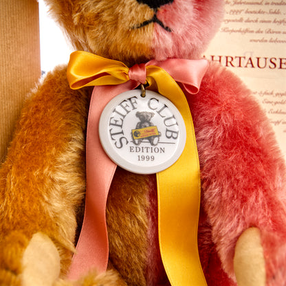 STEIFF 'Year 2000 Golden Brown/ Dusky Pink' Bear - White Tag 420184 - Limited Edition