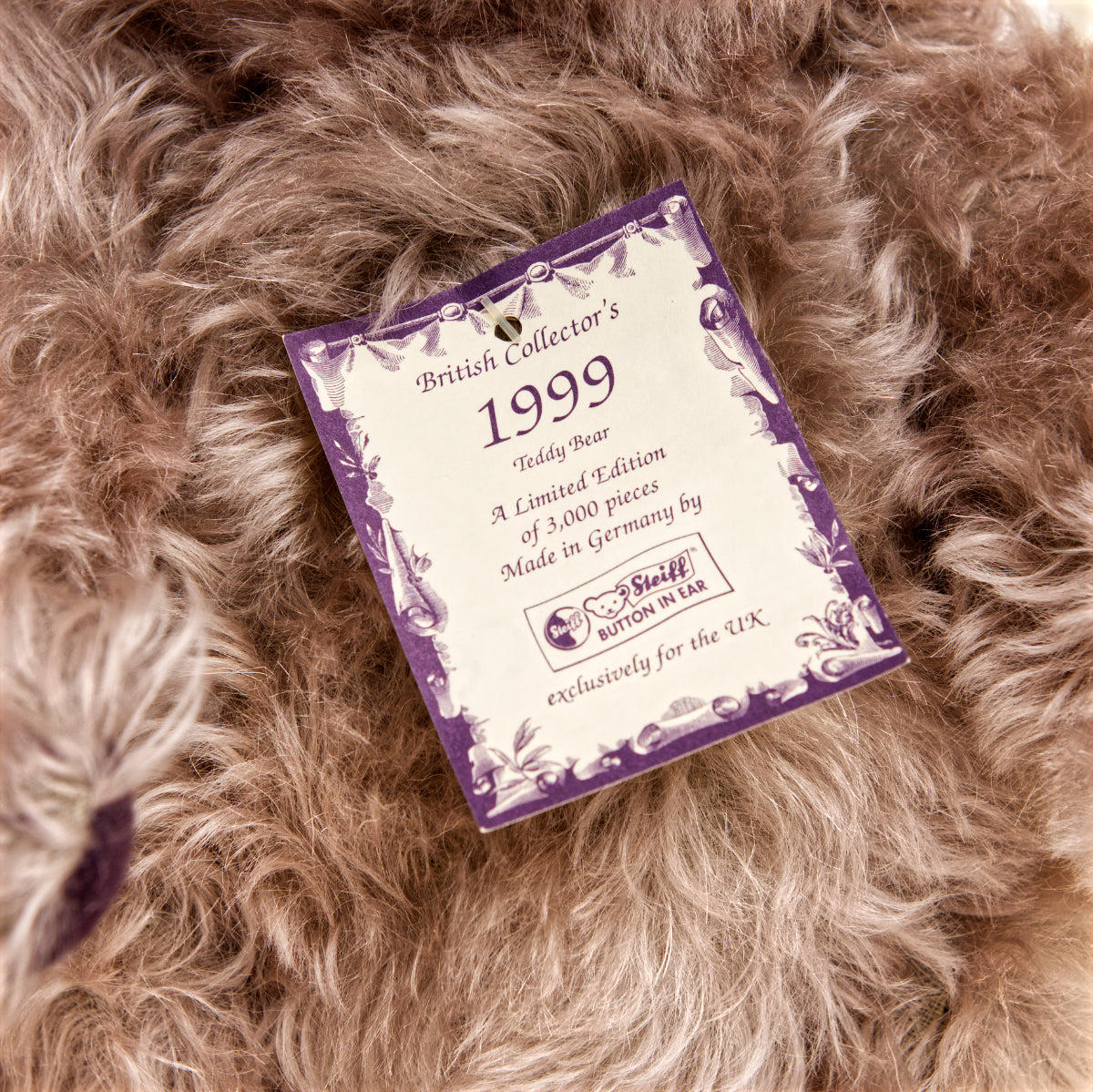 STEIFF Teddy Bear 'GREY 36' (1999) British Collectors – White Tag 660047 - Limited Edition